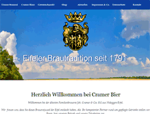 Tablet Screenshot of cramer-bier.de